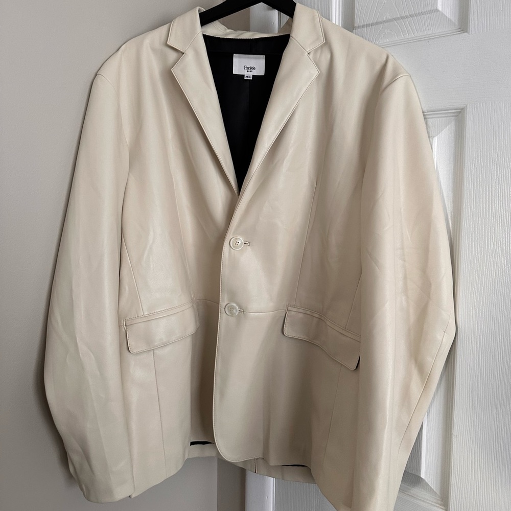 Frankie Shop Olympia Faux Leather Blazer